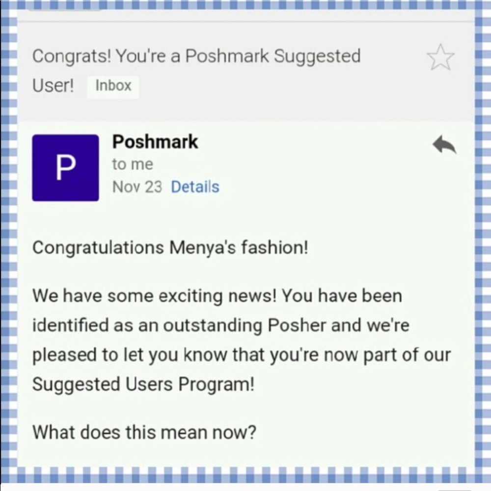 Poshmark Suggested User!